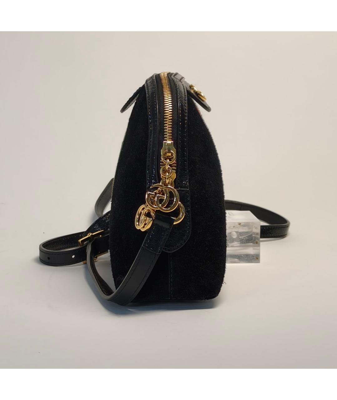 GUCCI Черная замшевая сумка через плечо, фото 4