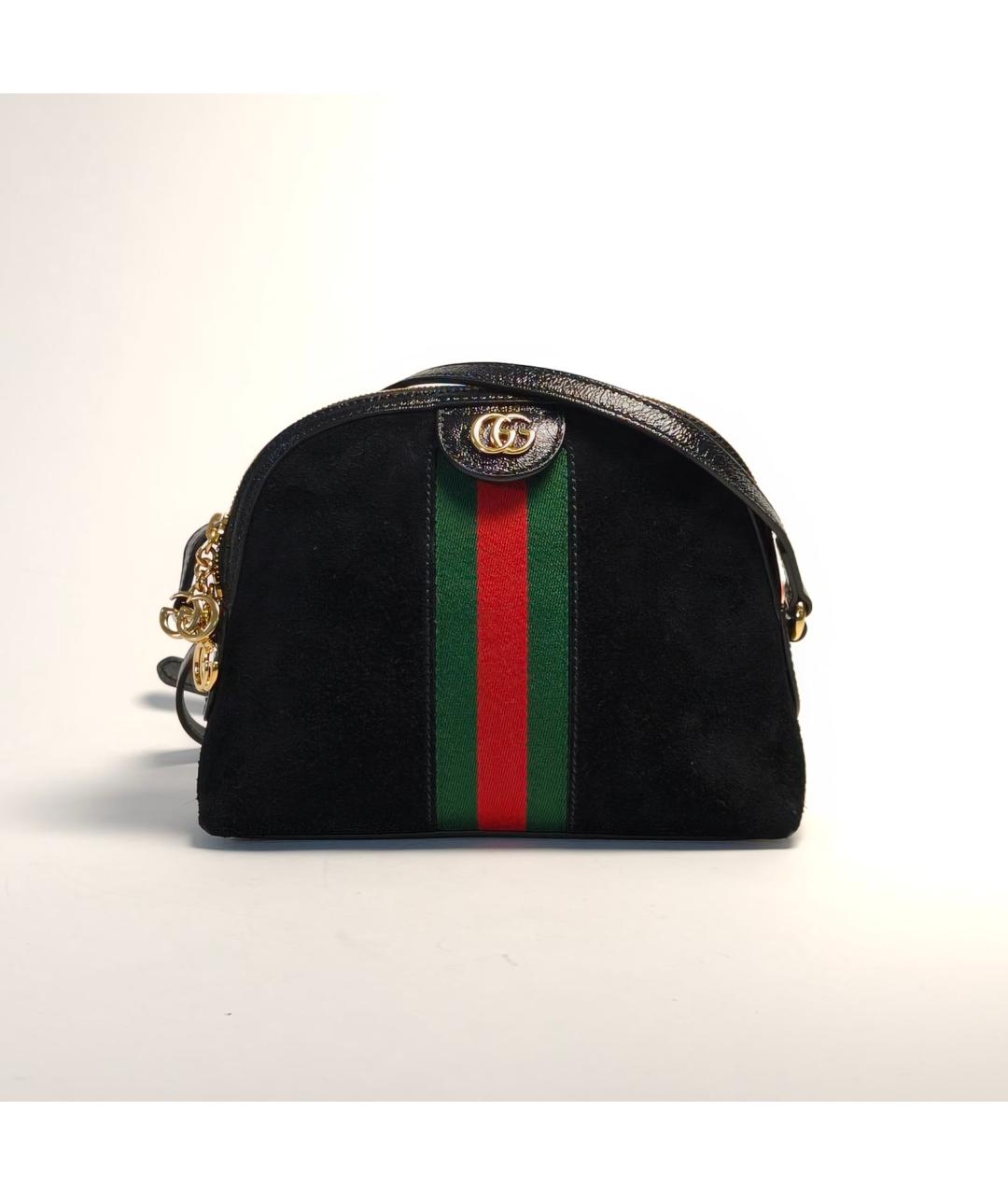 GUCCI Черная замшевая сумка через плечо, фото 2