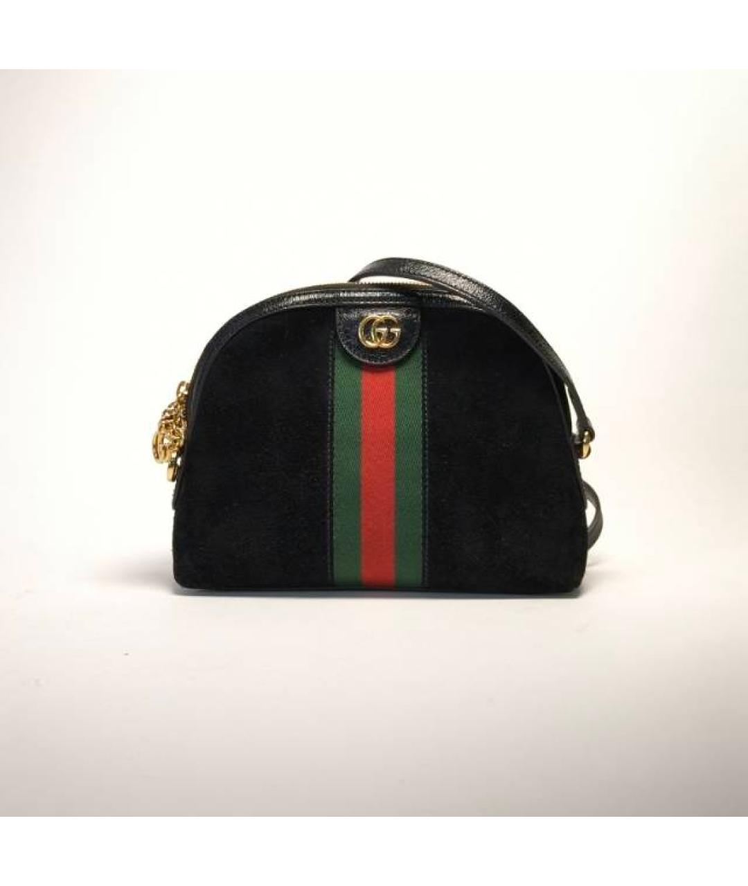 GUCCI Черная замшевая сумка через плечо, фото 9