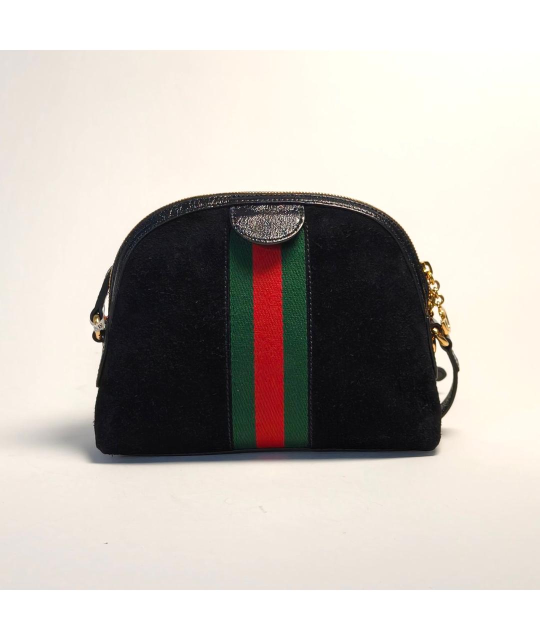 GUCCI Черная замшевая сумка через плечо, фото 3