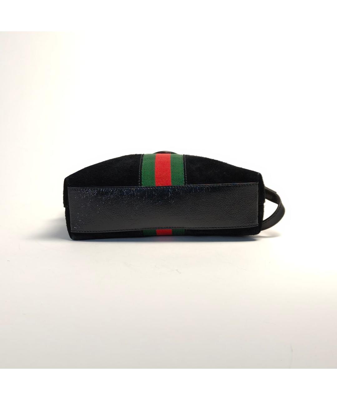 GUCCI Черная замшевая сумка через плечо, фото 6