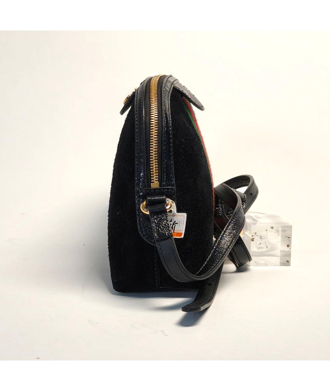 GUCCI Черная замшевая сумка через плечо, фото 5