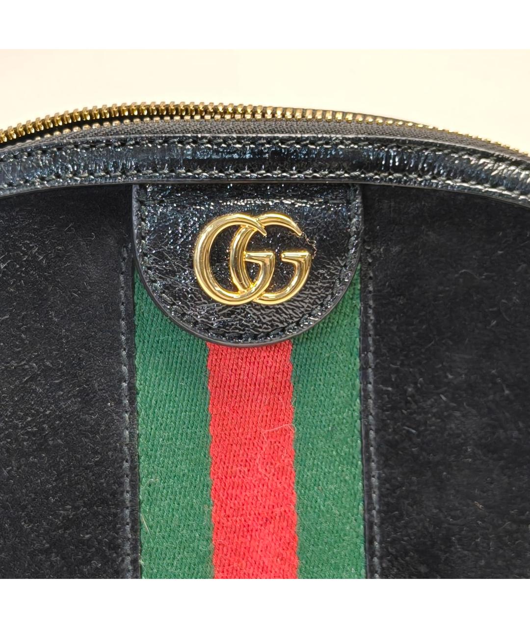 GUCCI Черная замшевая сумка через плечо, фото 7