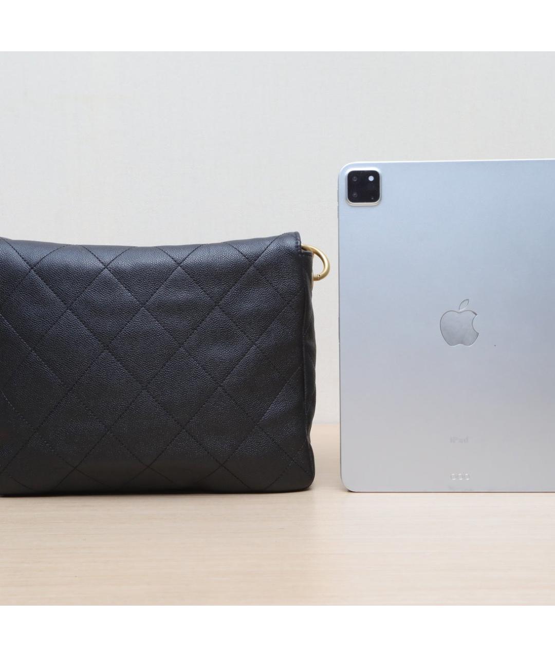 CHANEL Черная кожаная сумка через плечо, фото 6