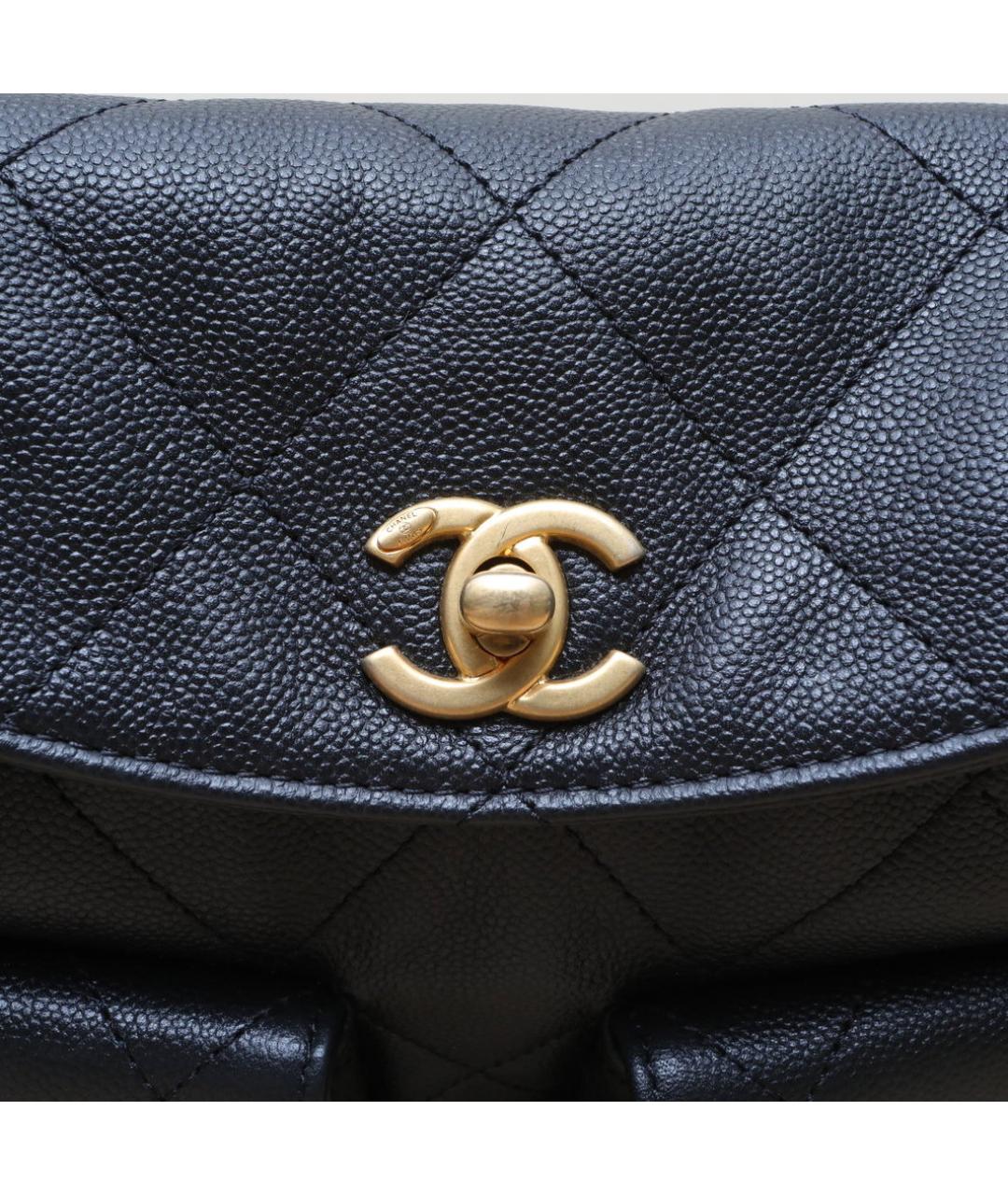 CHANEL Черная кожаная сумка через плечо, фото 7