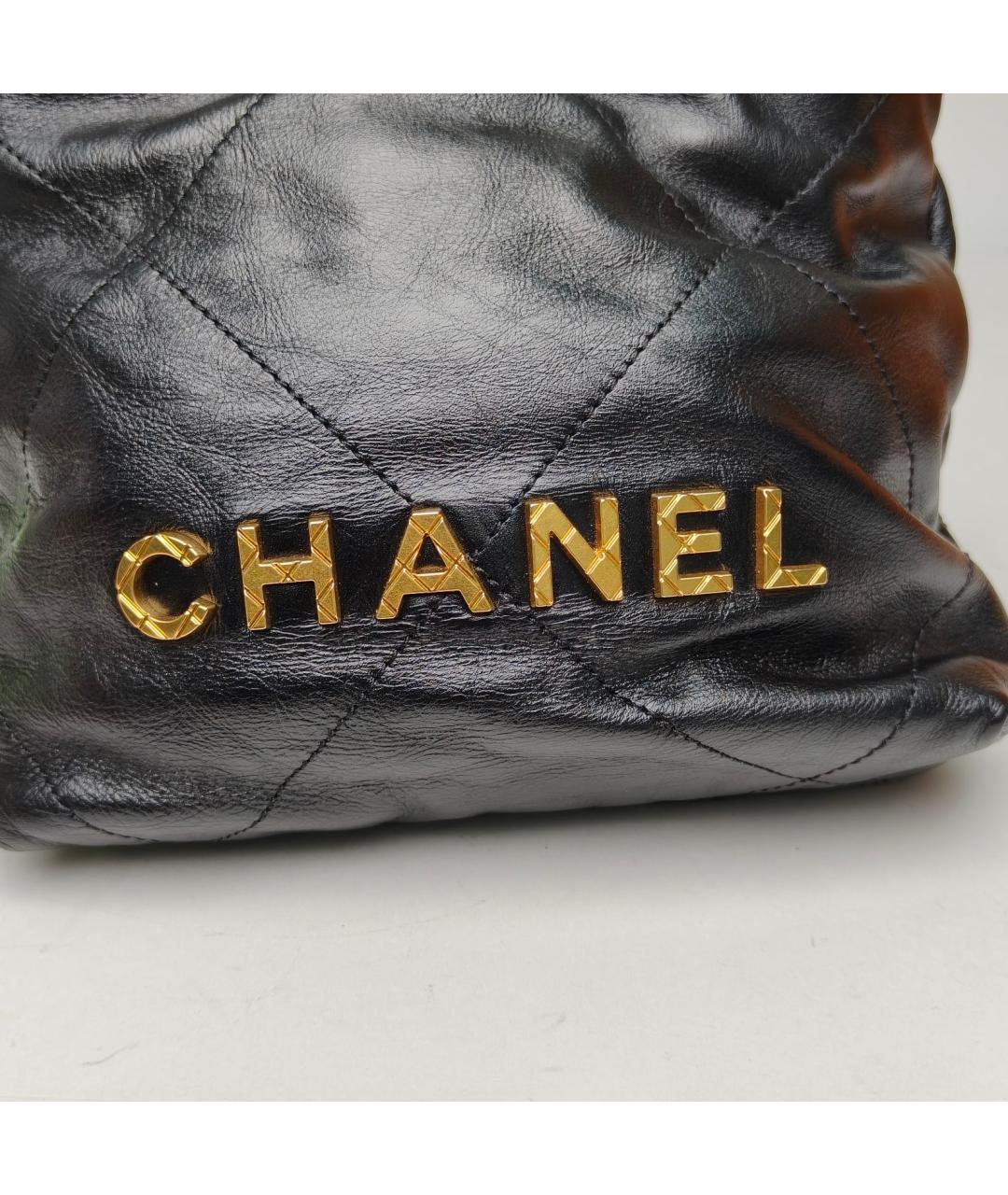 CHANEL Черная кожаная сумка через плечо, фото 7