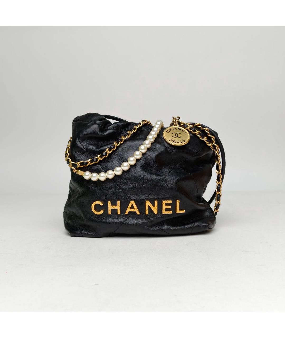 CHANEL Черная кожаная сумка через плечо, фото 2