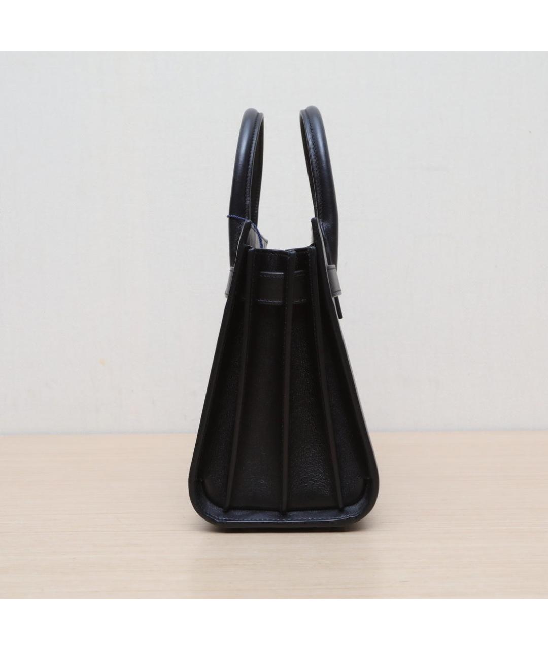 SAINT LAURENT Черная кожаная сумка через плечо, фото 5