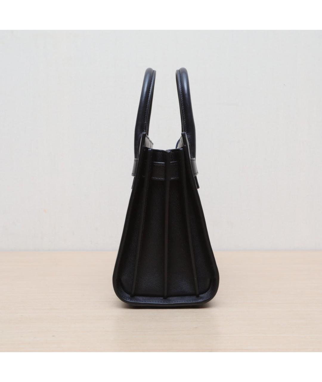 SAINT LAURENT Черная кожаная сумка через плечо, фото 4