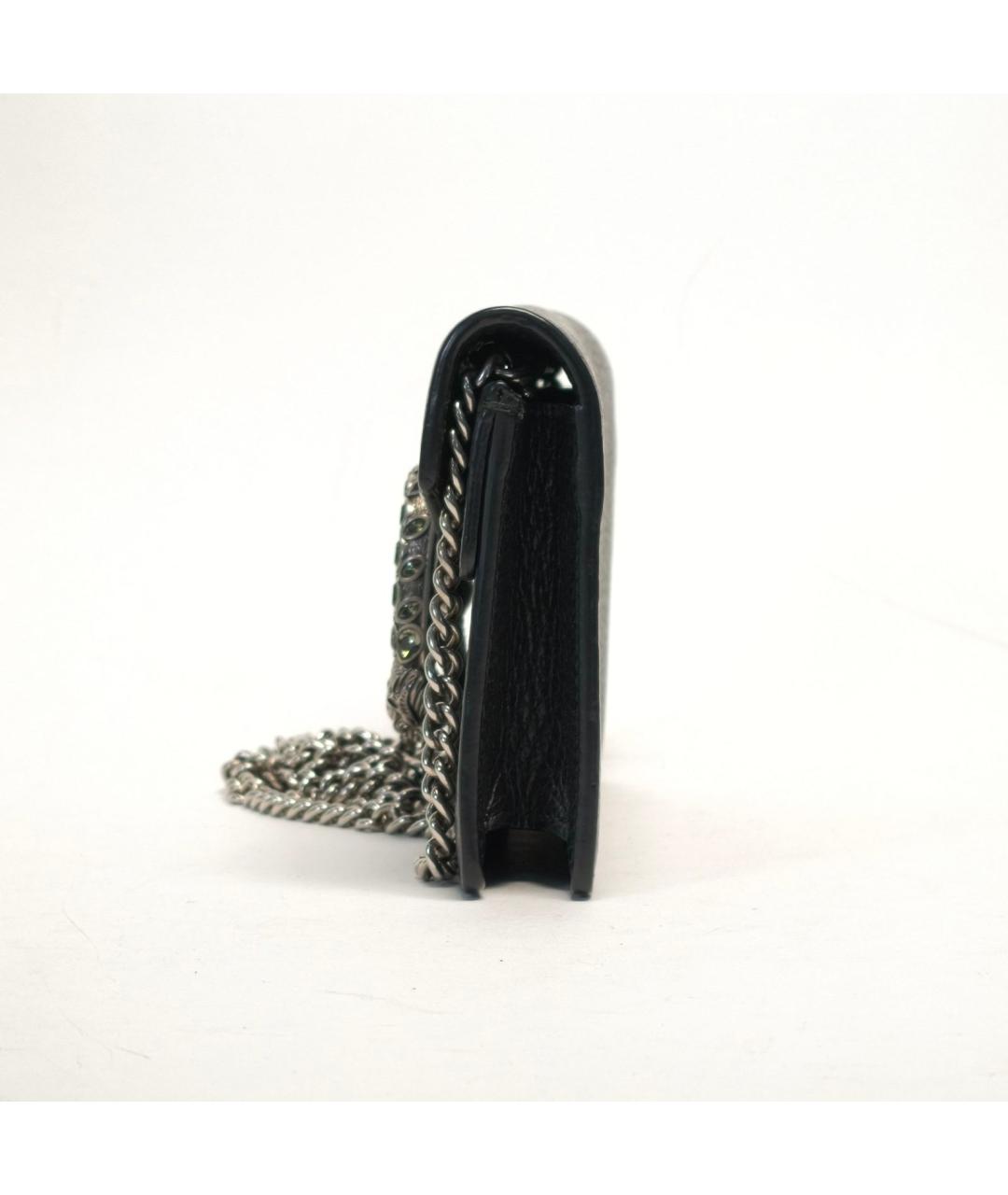 GUCCI Черная кожаная сумка через плечо, фото 5