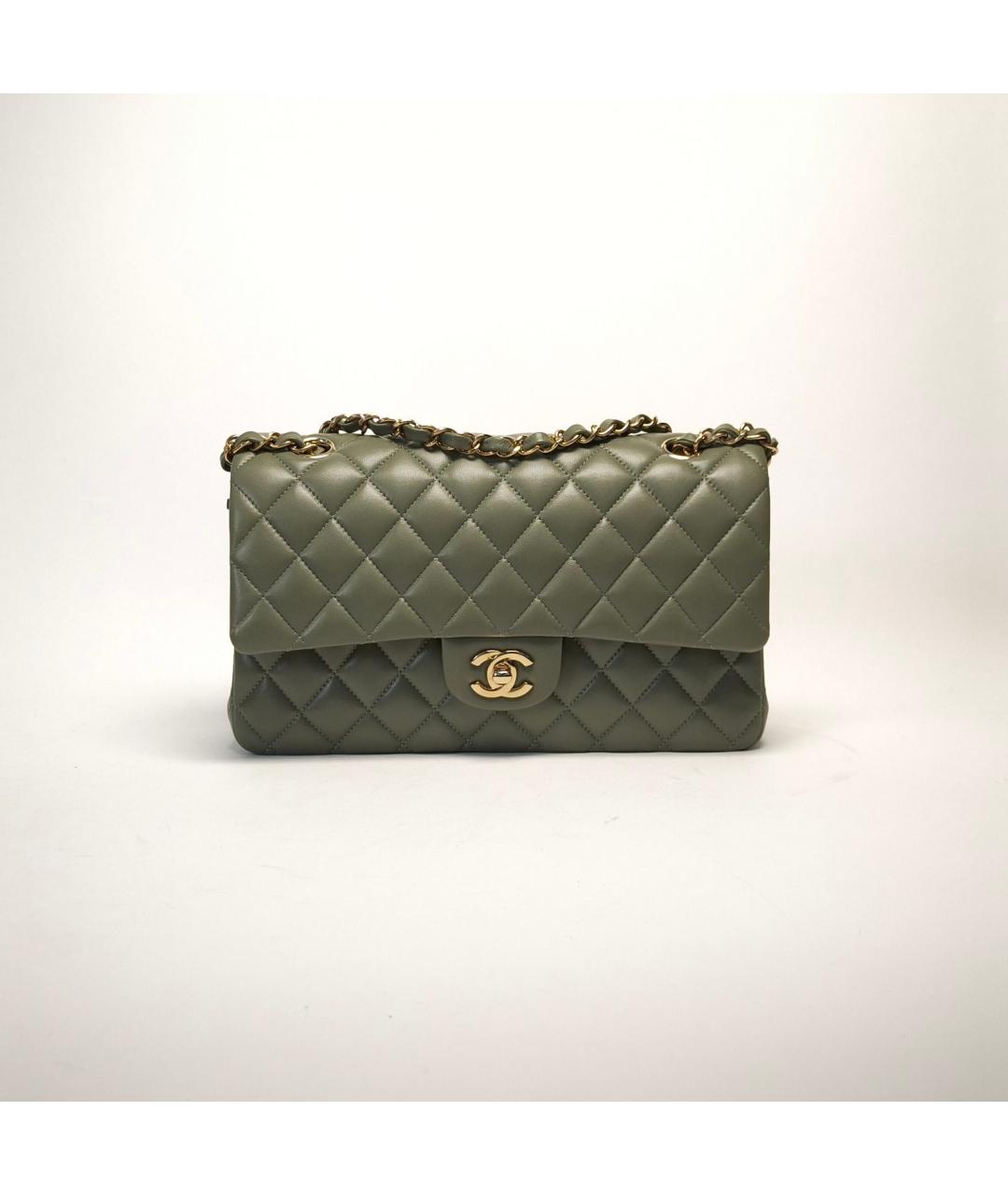 CHANEL Зеленая кожаная сумка через плечо, фото 2