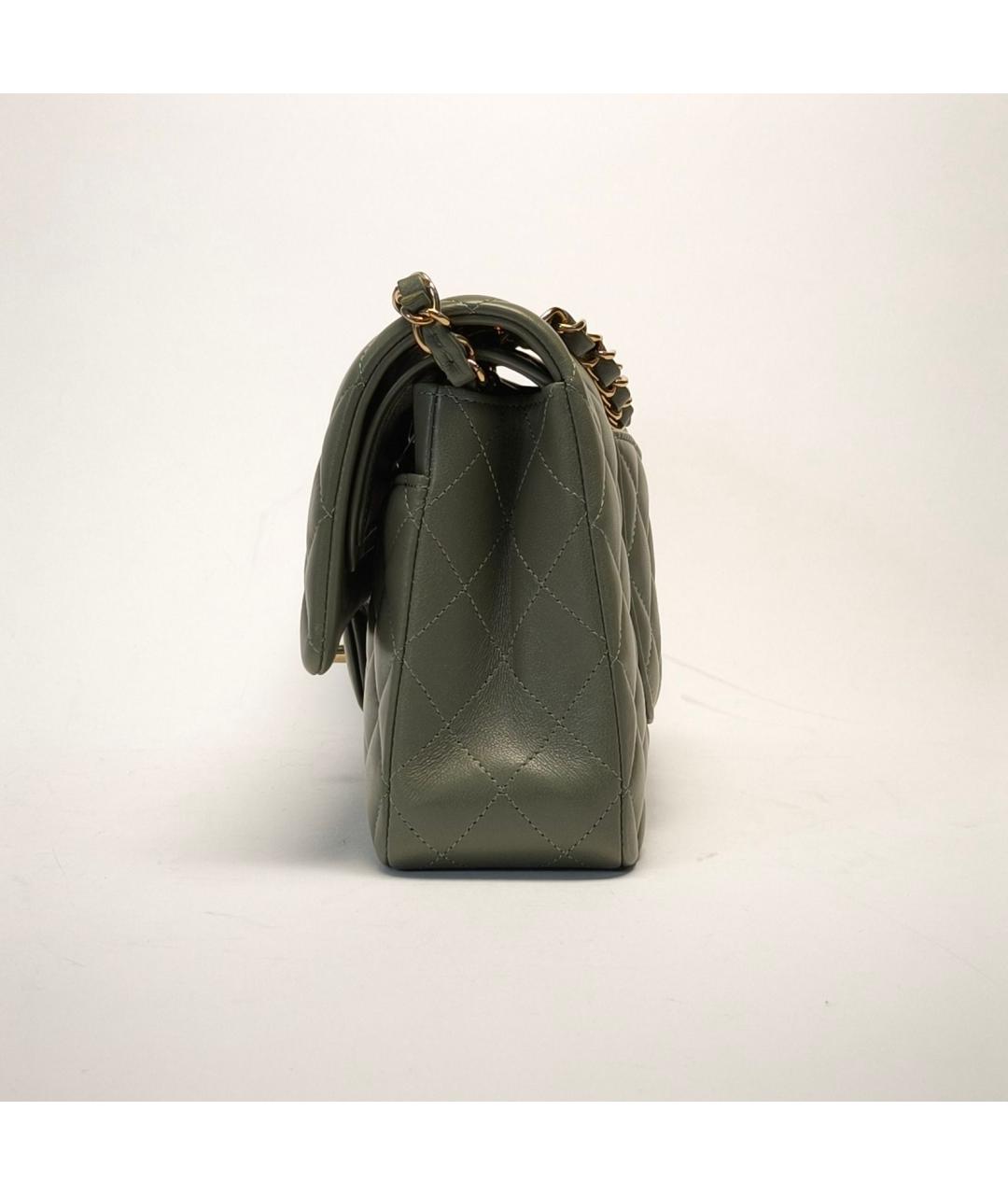 CHANEL Зеленая кожаная сумка через плечо, фото 5