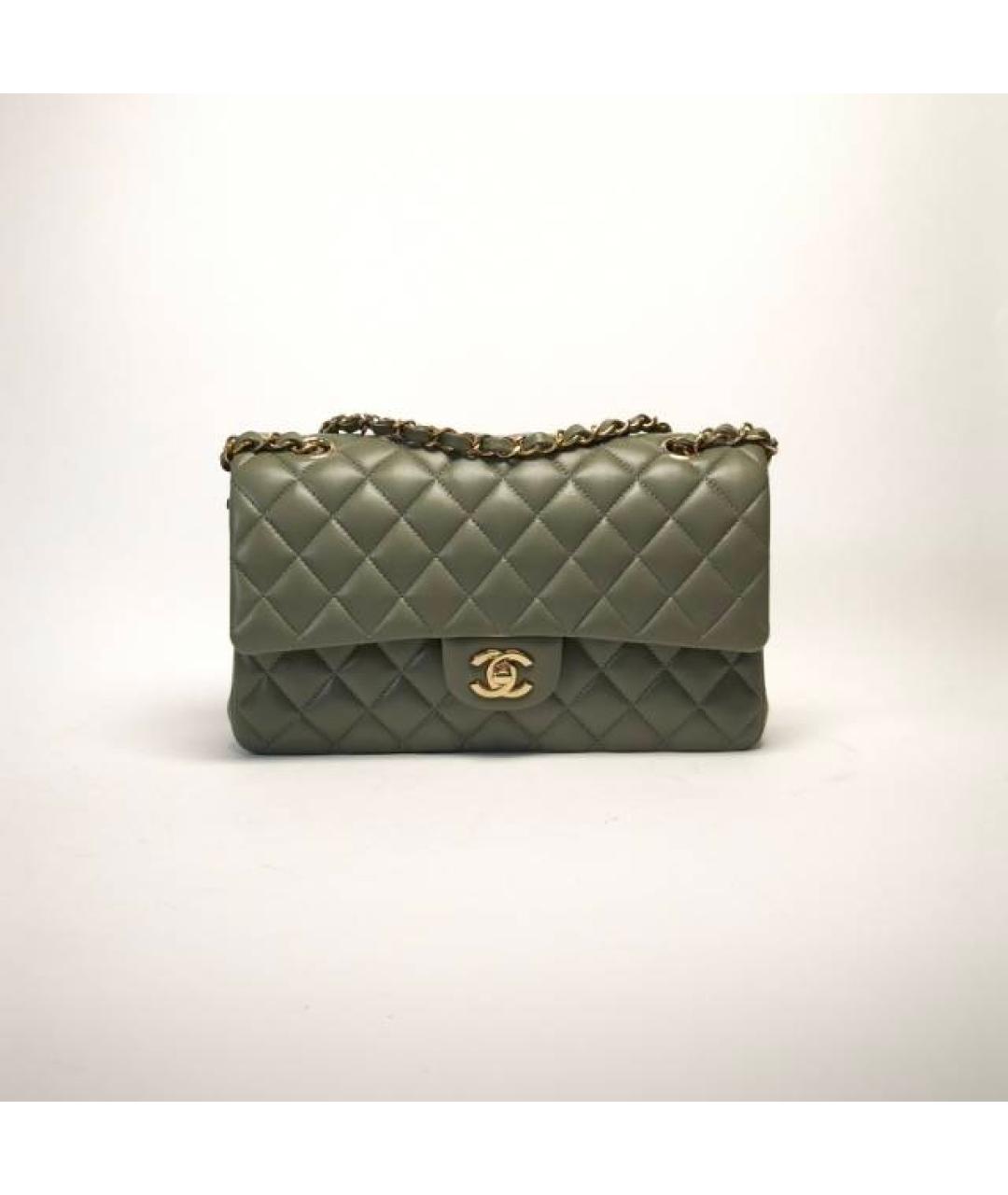 CHANEL Зеленая кожаная сумка через плечо, фото 9