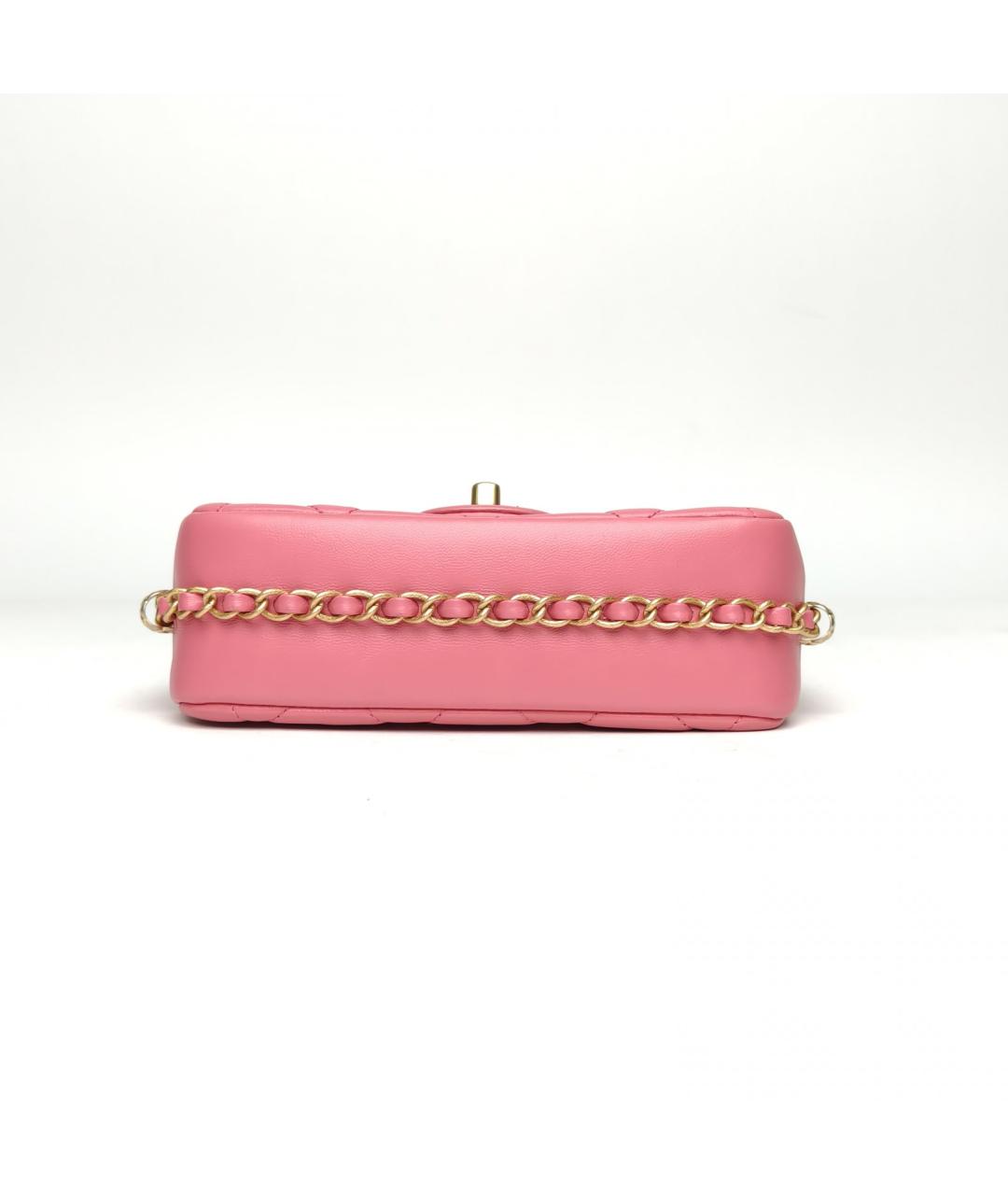 CHANEL Розовая кожаная сумка через плечо, фото 6