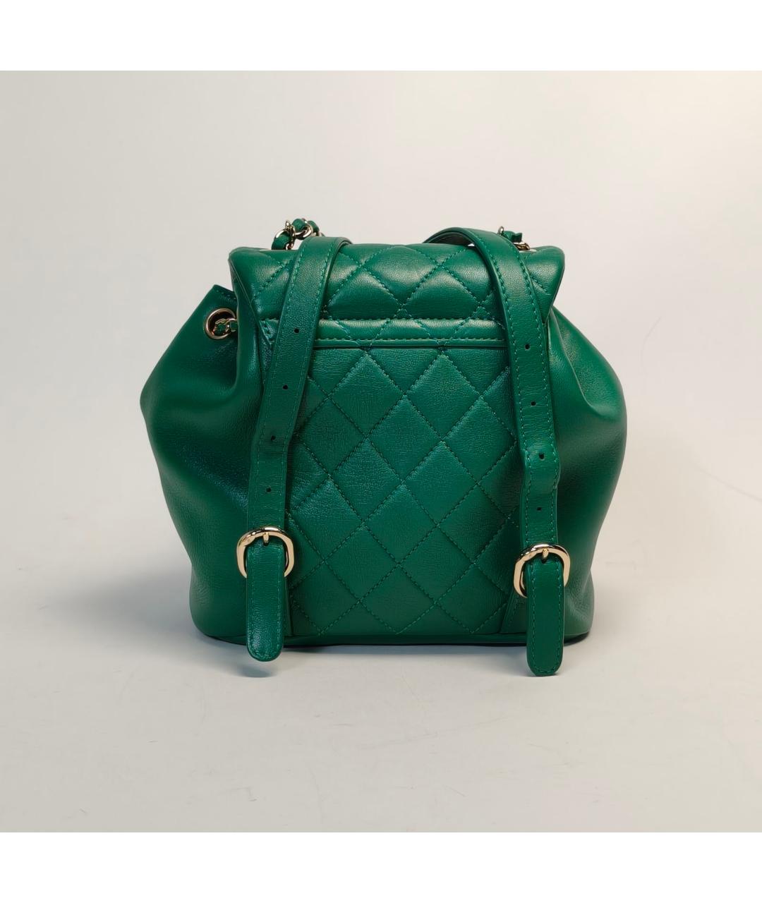 CHANEL Зеленый кожаный рюкзак, фото 3