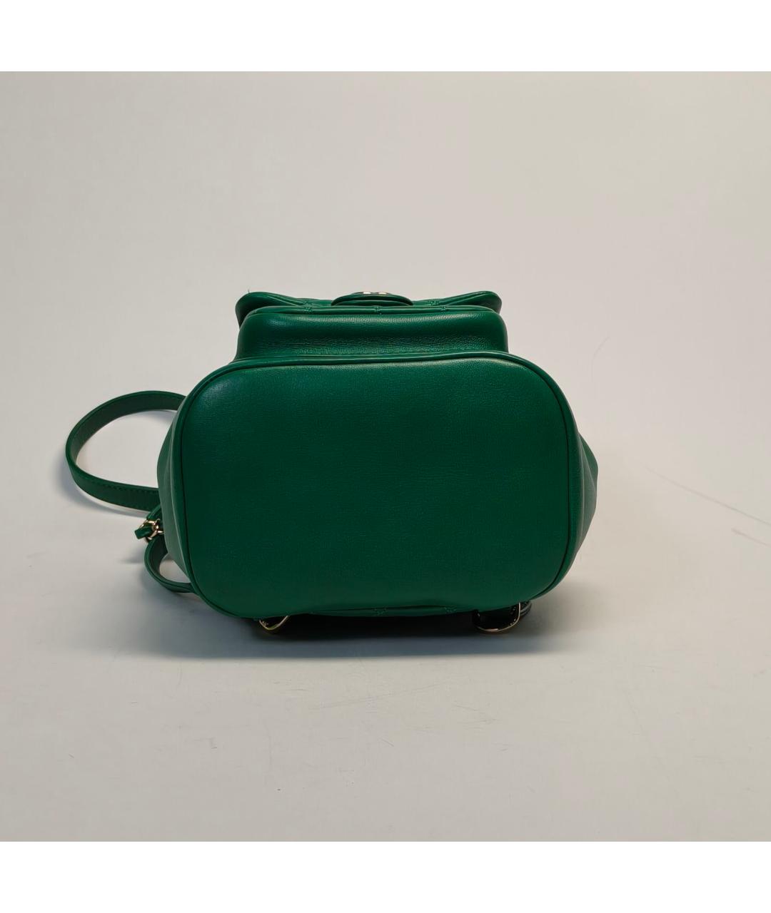 CHANEL Зеленый кожаный рюкзак, фото 6