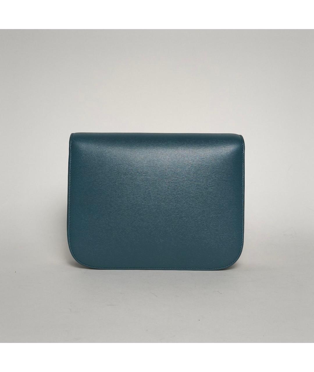 CELINE Синяя кожаная сумка через плечо, фото 4