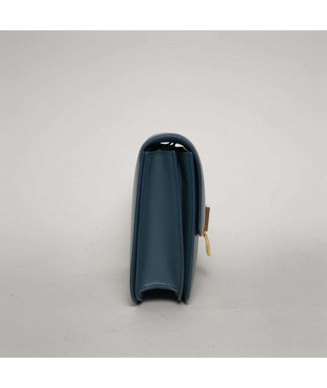 CELINE Синяя кожаная сумка через плечо, фото 5