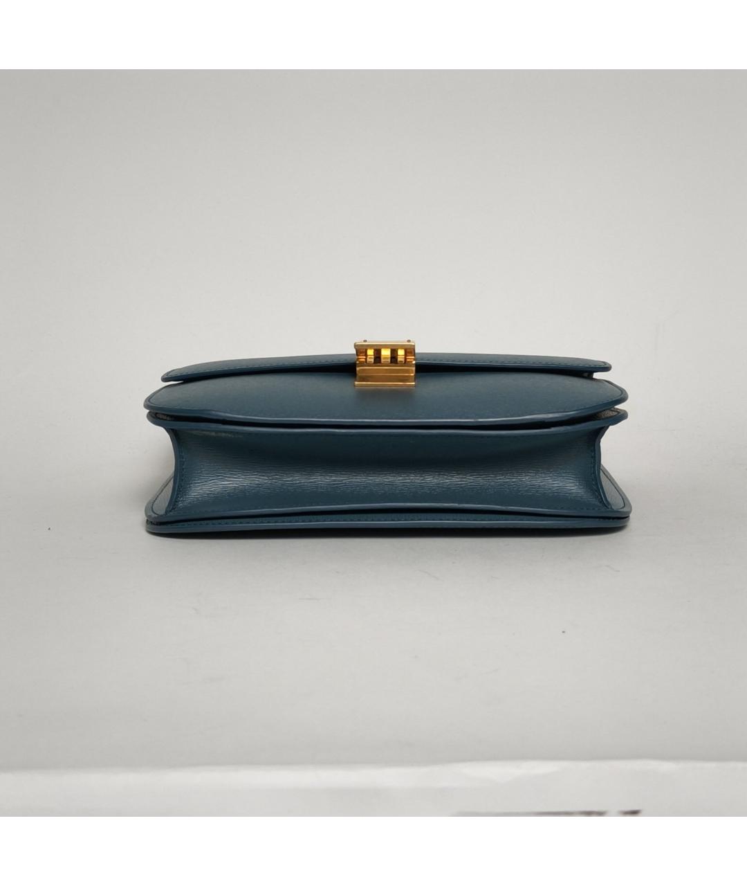 CELINE Синяя кожаная сумка через плечо, фото 6