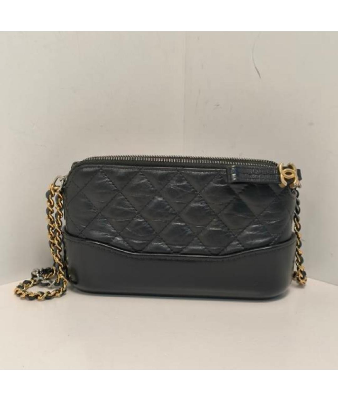 CHANEL Черная кожаная сумка через плечо, фото 8