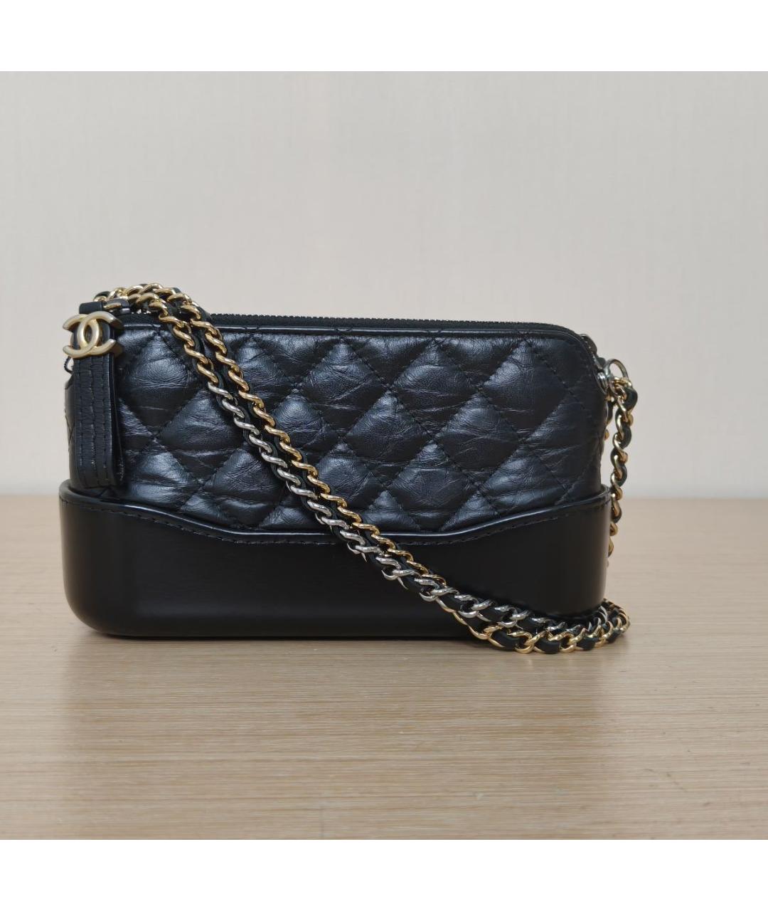 CHANEL Черная кожаная сумка через плечо, фото 2
