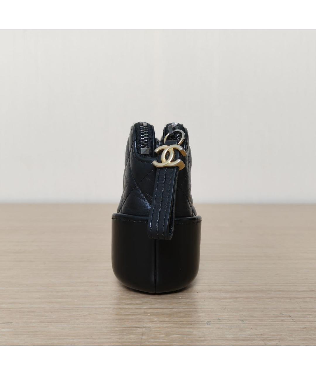 CHANEL Черная кожаная сумка через плечо, фото 5