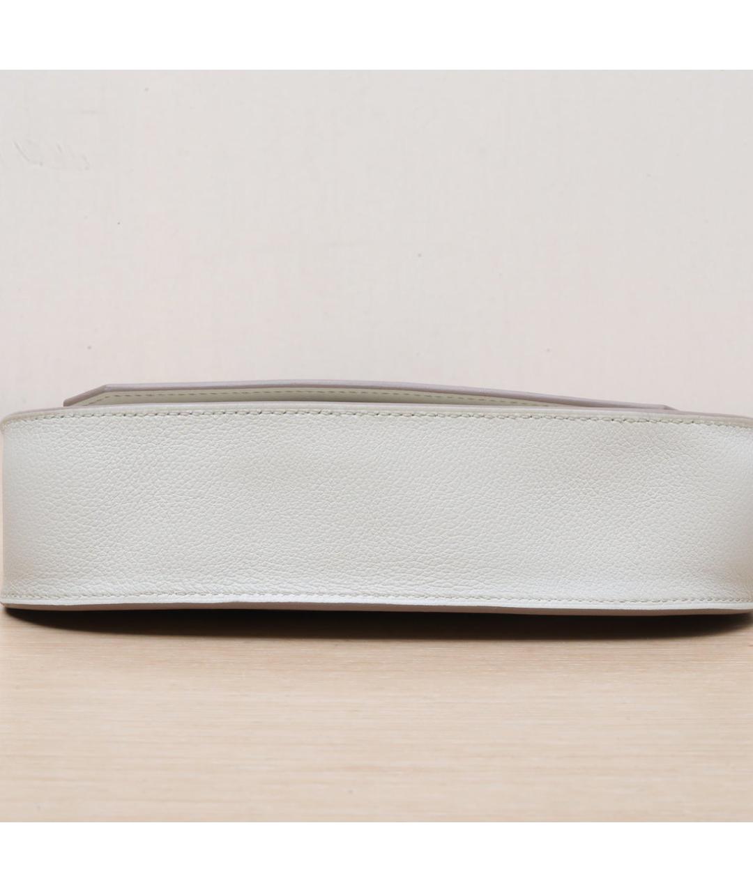 HERMES Белая кожаная сумка через плечо, фото 8