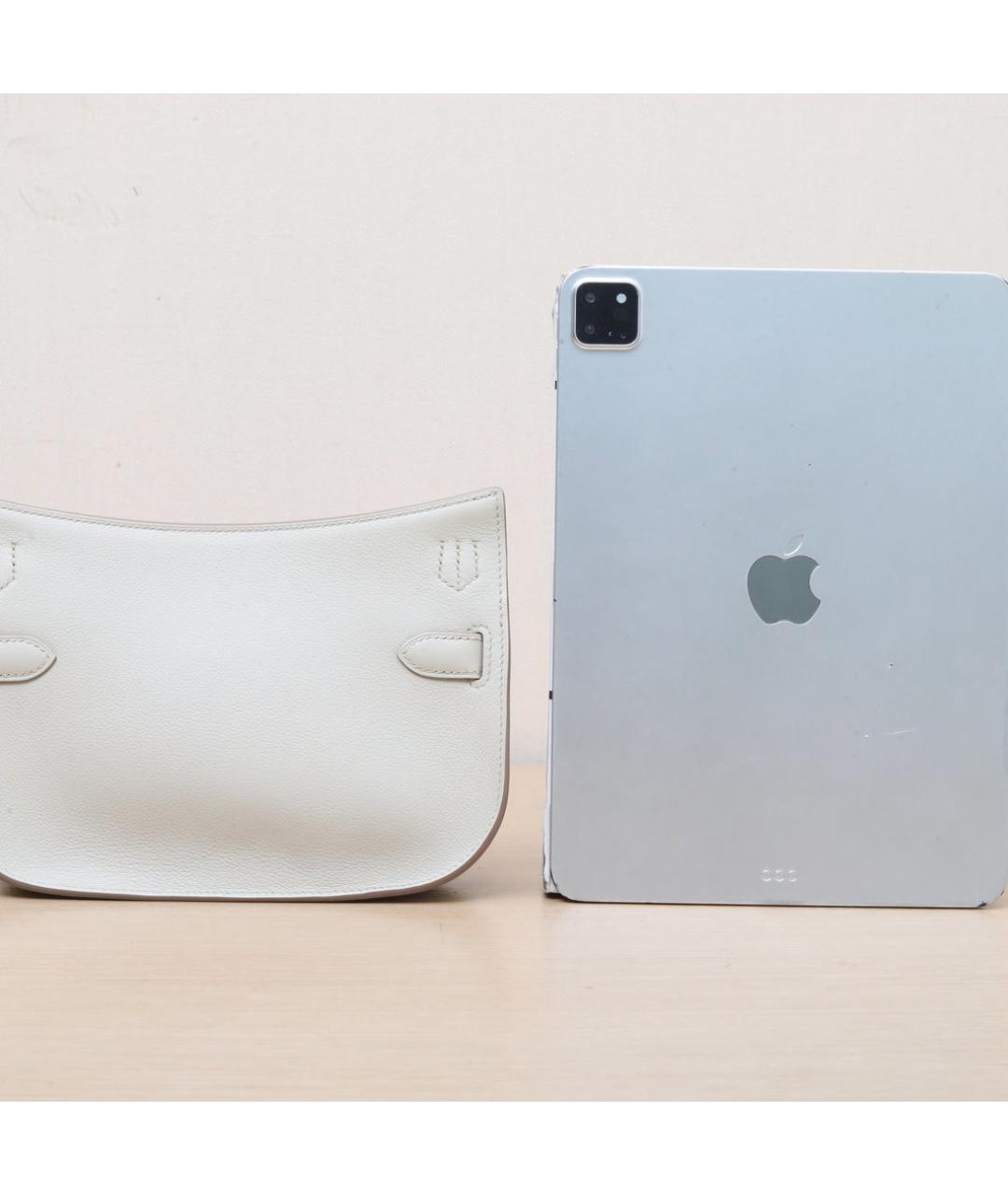 HERMES Белая кожаная сумка через плечо, фото 6