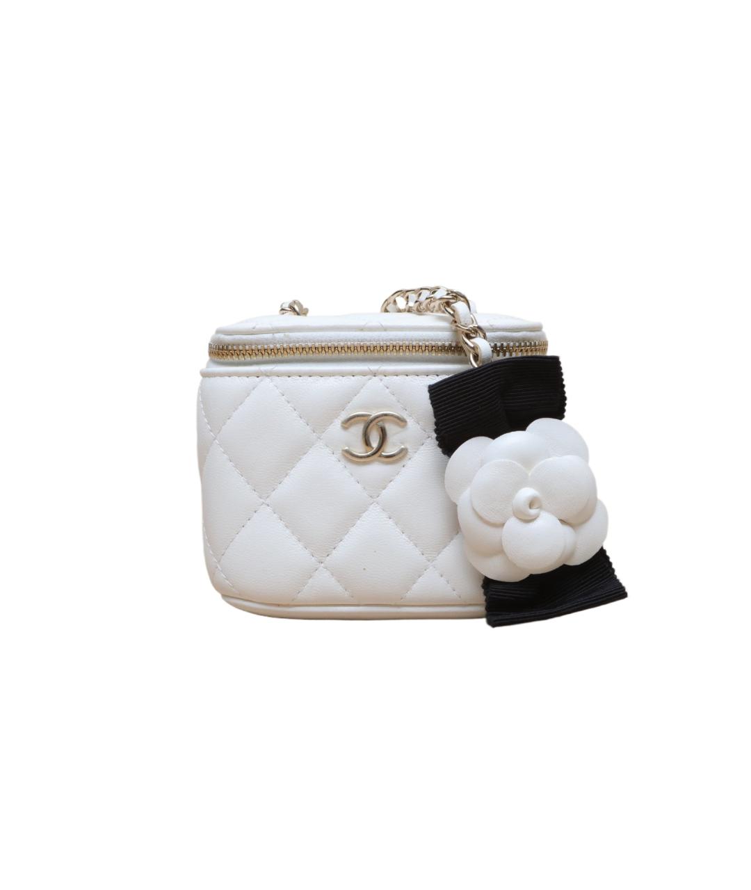 CHANEL Белая кожаная сумка через плечо, фото 1
