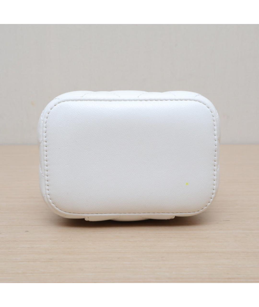 CHANEL Белая кожаная сумка через плечо, фото 8