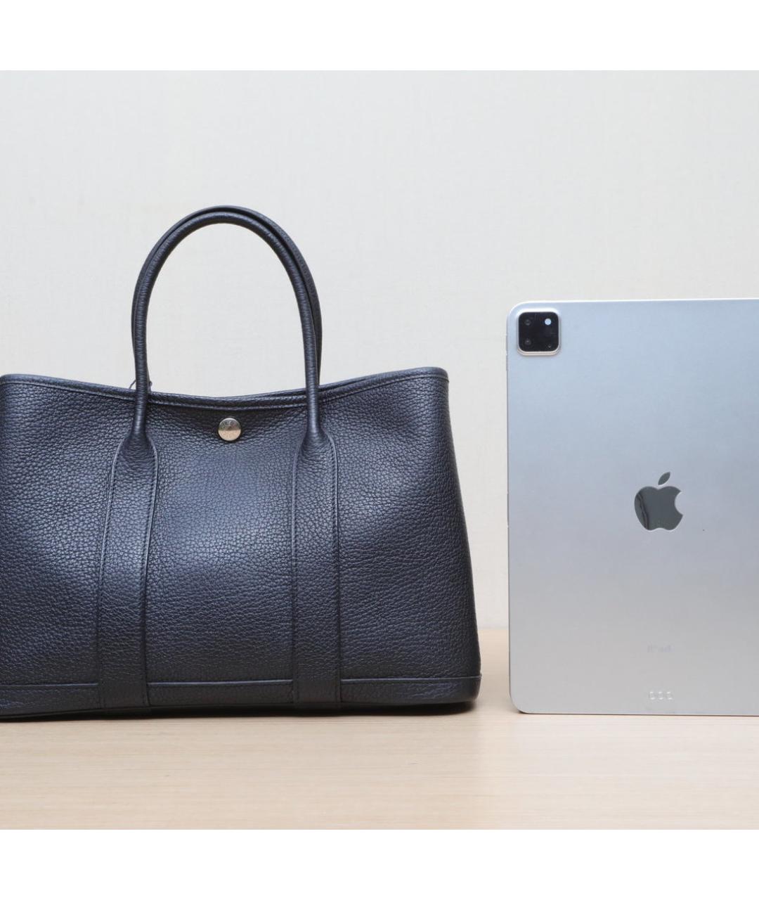 HERMES Черная кожаная сумка через плечо, фото 6