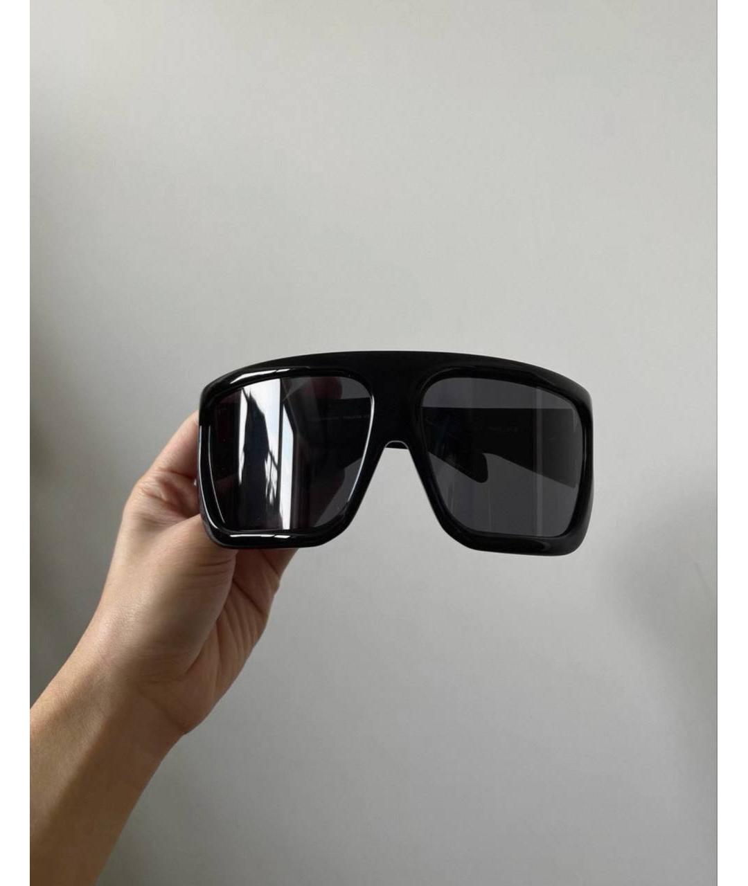 RICK OWENS Черные пластиковые солнцезащитные очки, фото 4