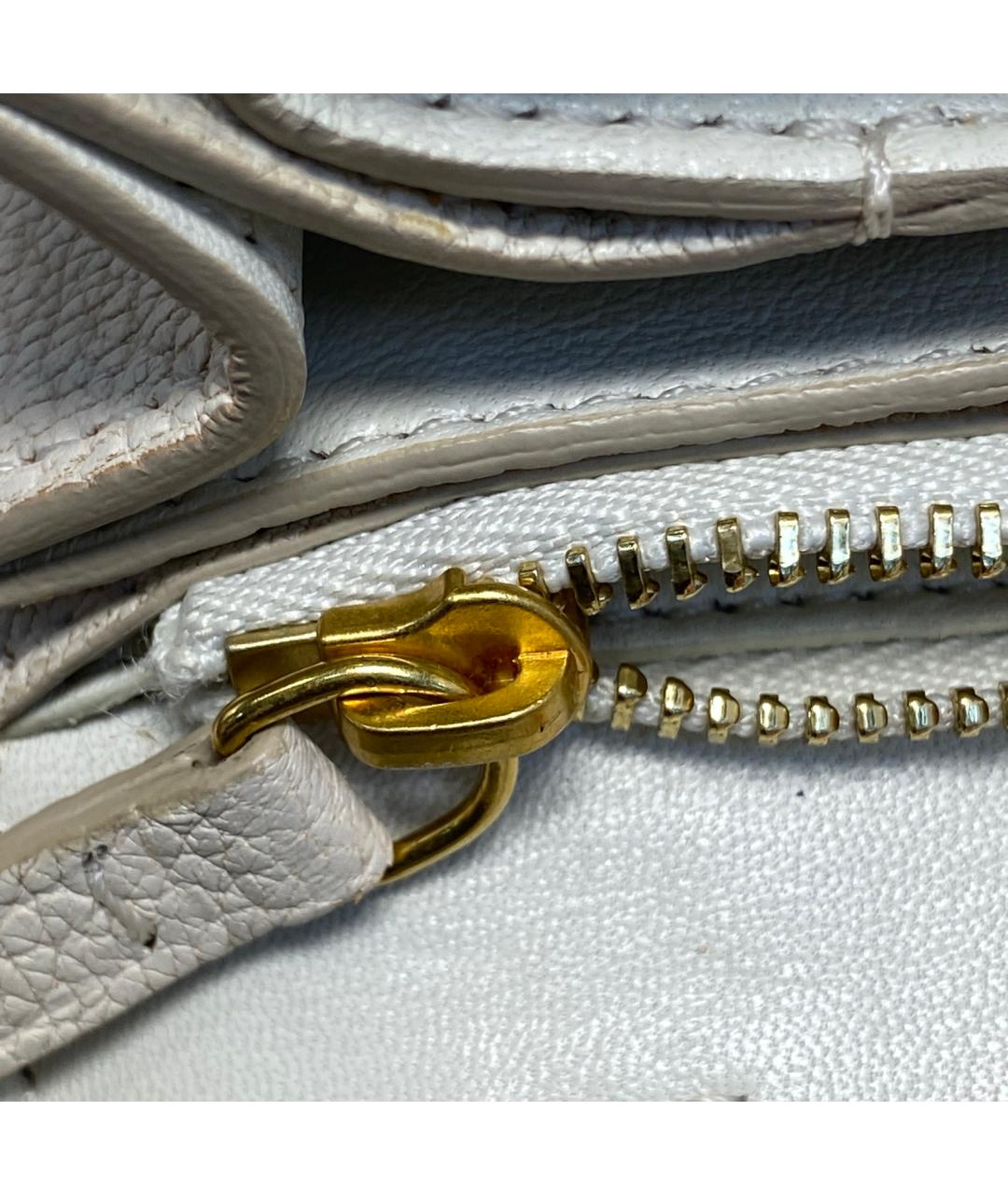 CELINE Белая кожаная сумка через плечо, фото 8