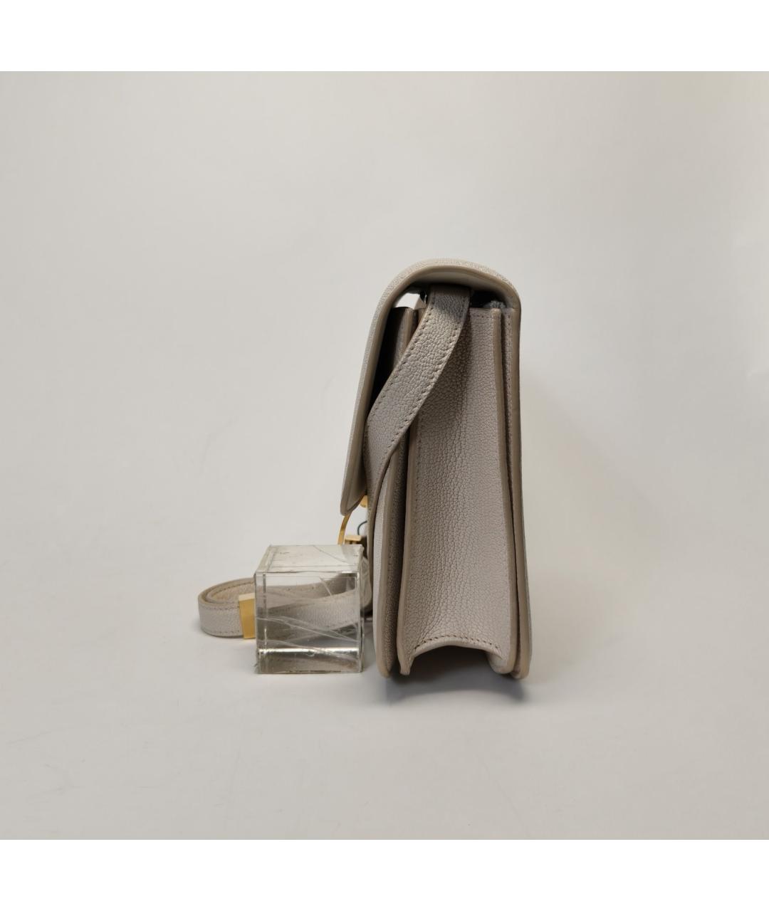 CELINE Белая кожаная сумка через плечо, фото 5