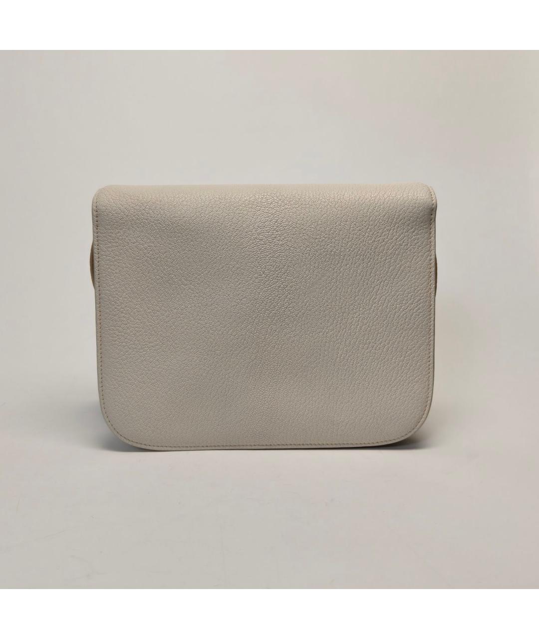 CELINE Белая кожаная сумка через плечо, фото 4