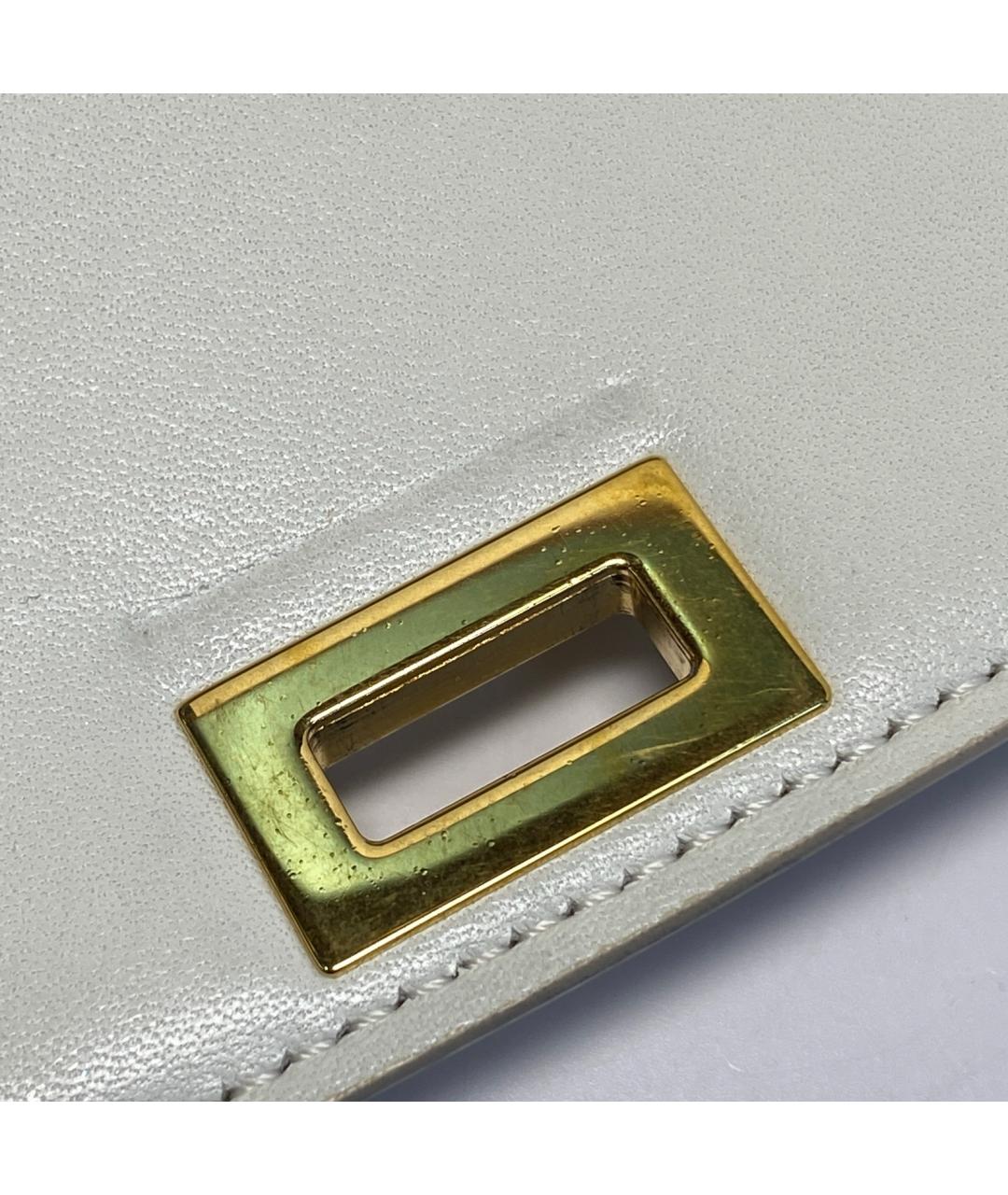 CELINE Белая кожаная сумка через плечо, фото 9