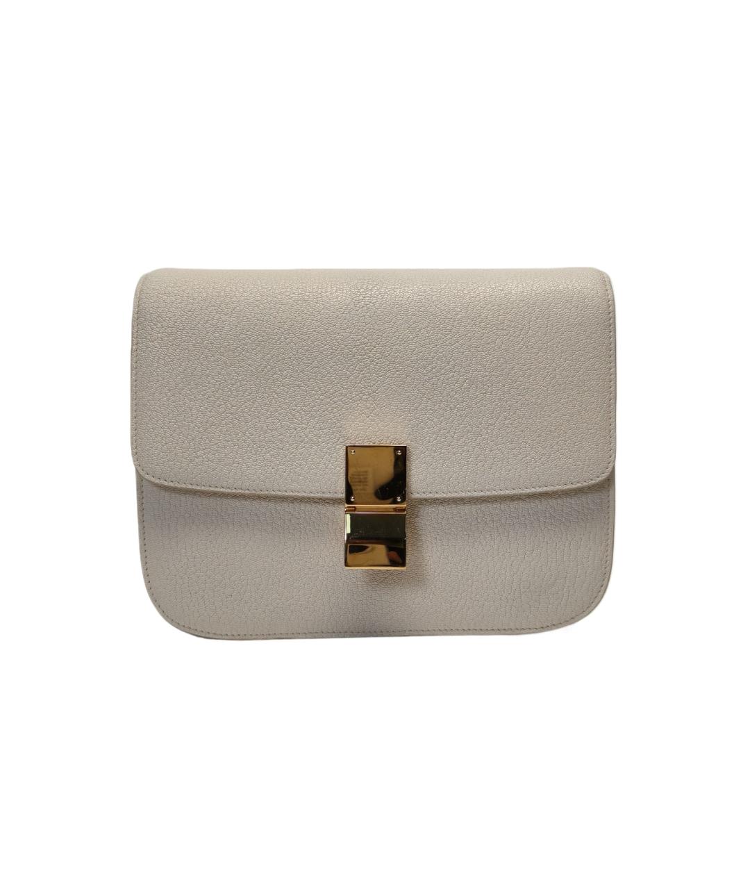 CELINE Белая кожаная сумка через плечо, фото 1