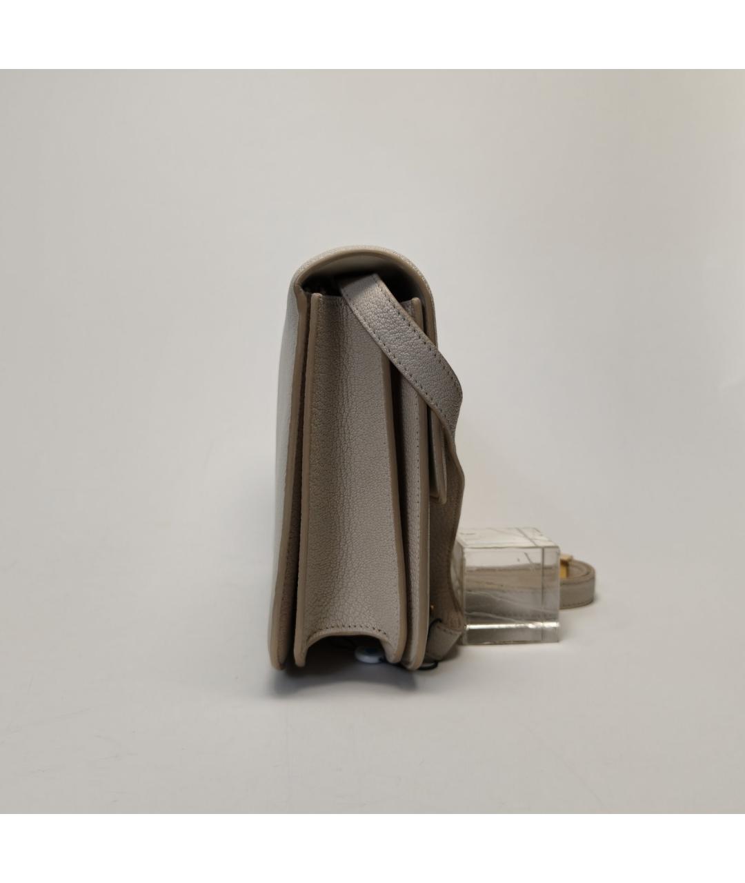 CELINE Белая кожаная сумка через плечо, фото 3