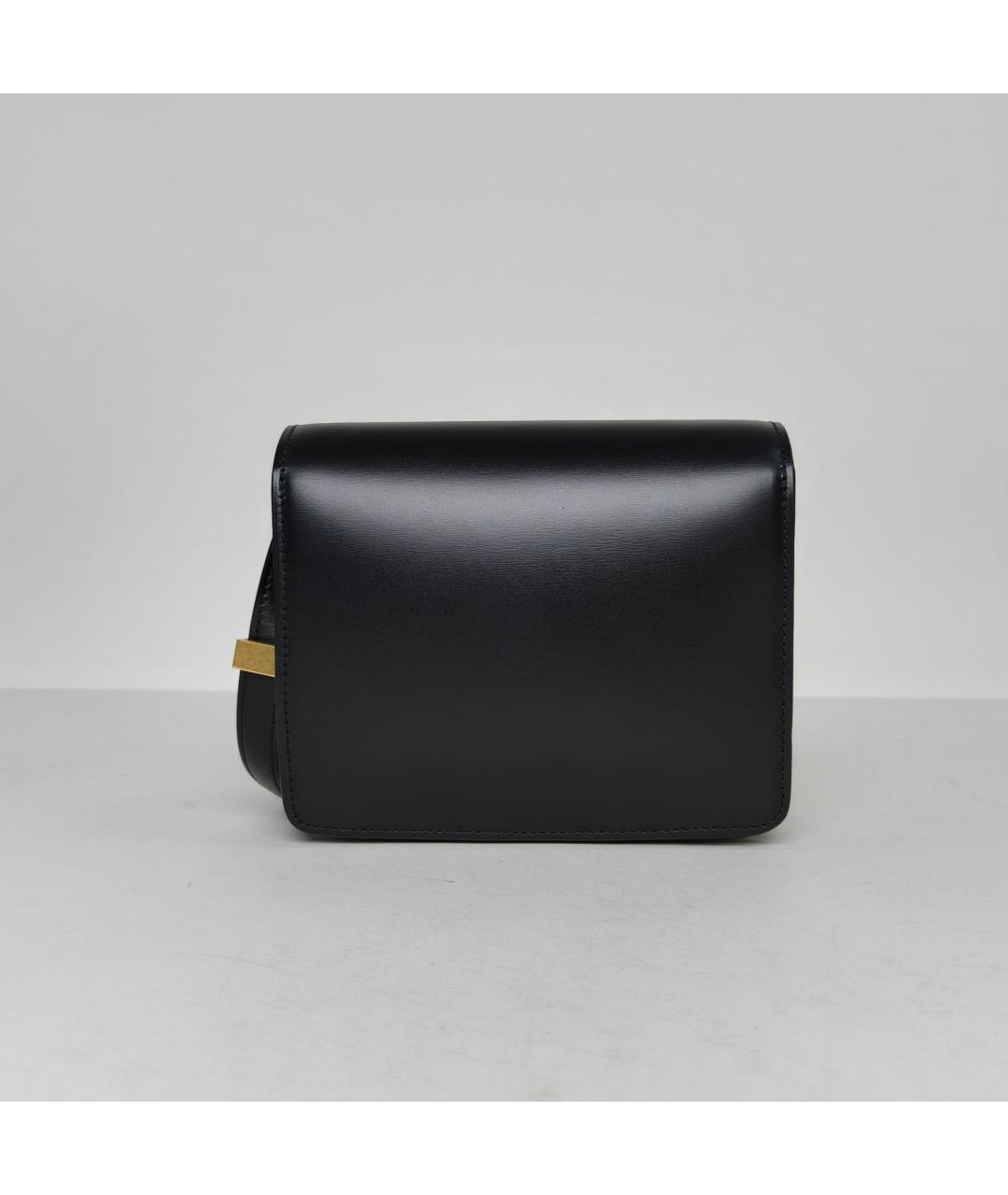 CELINE Черная кожаная сумка через плечо, фото 4