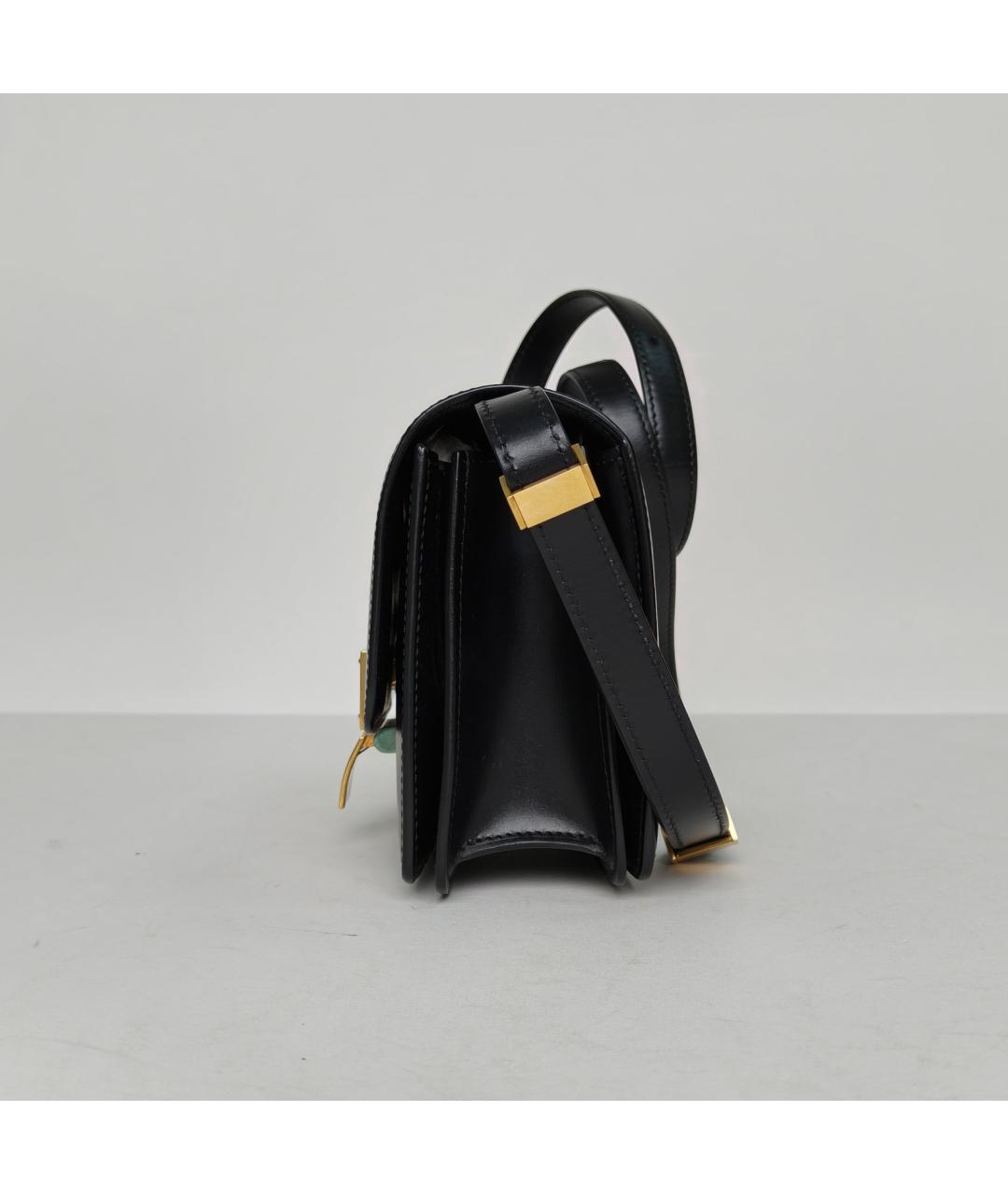 CELINE Черная кожаная сумка через плечо, фото 3