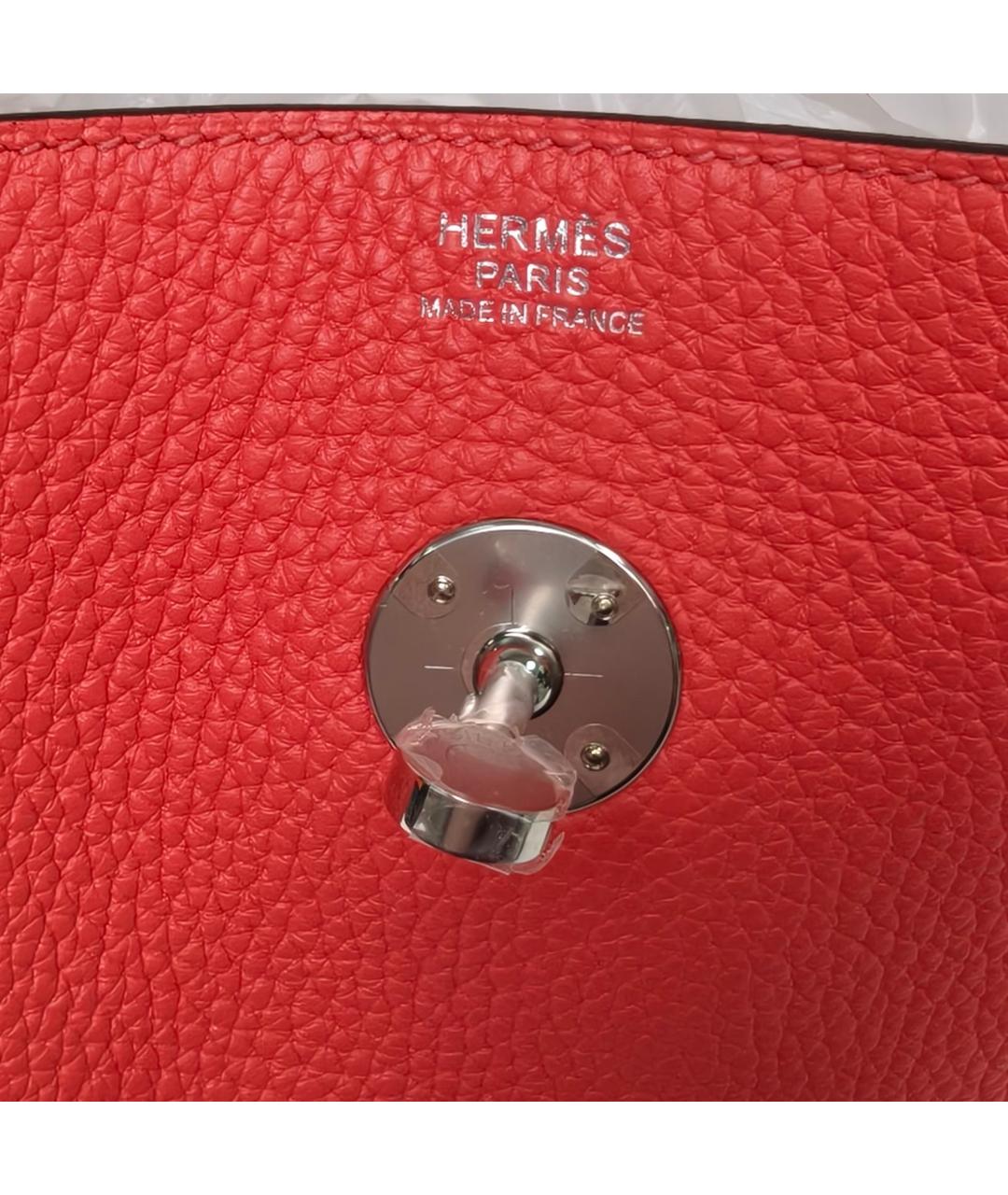 HERMES Красная кожаная сумка через плечо, фото 9