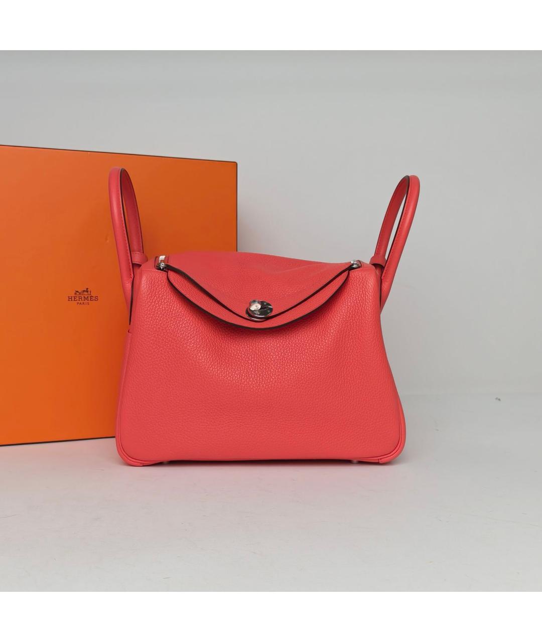 HERMES Красная кожаная сумка через плечо, фото 8