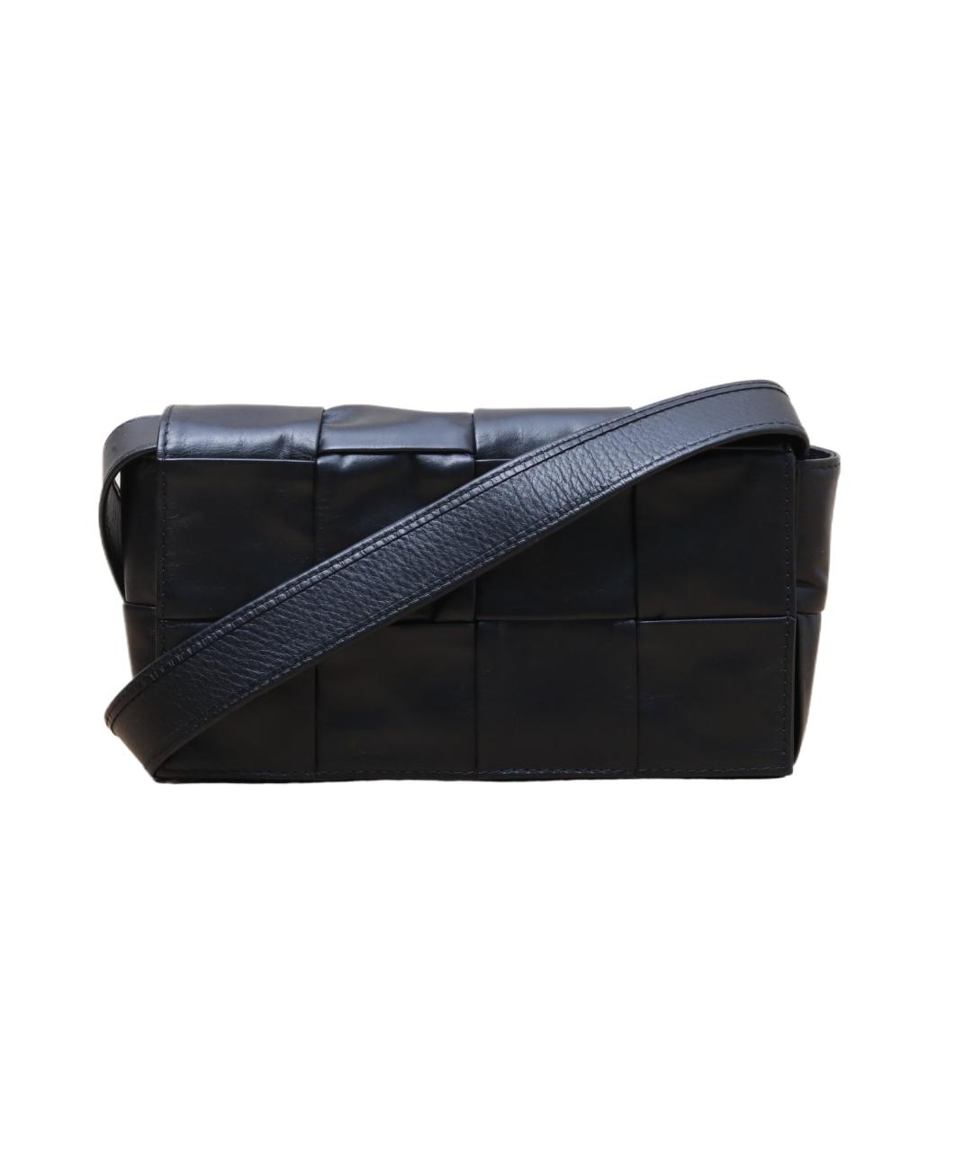 BOTTEGA VENETA Черная кожаная сумка через плечо, фото 1