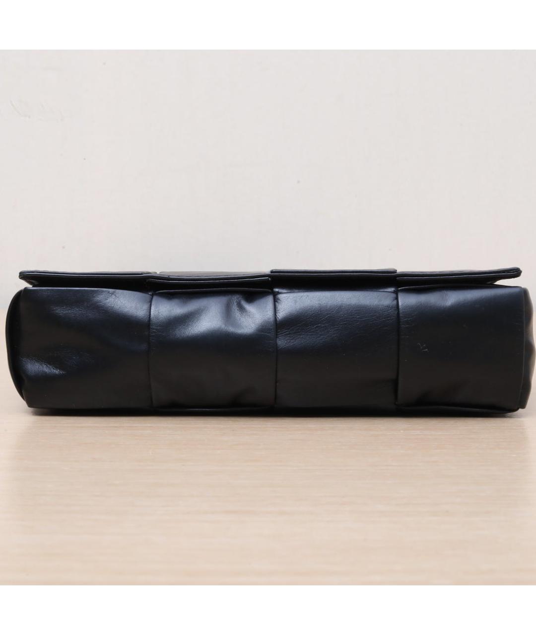 BOTTEGA VENETA Черная кожаная сумка через плечо, фото 8