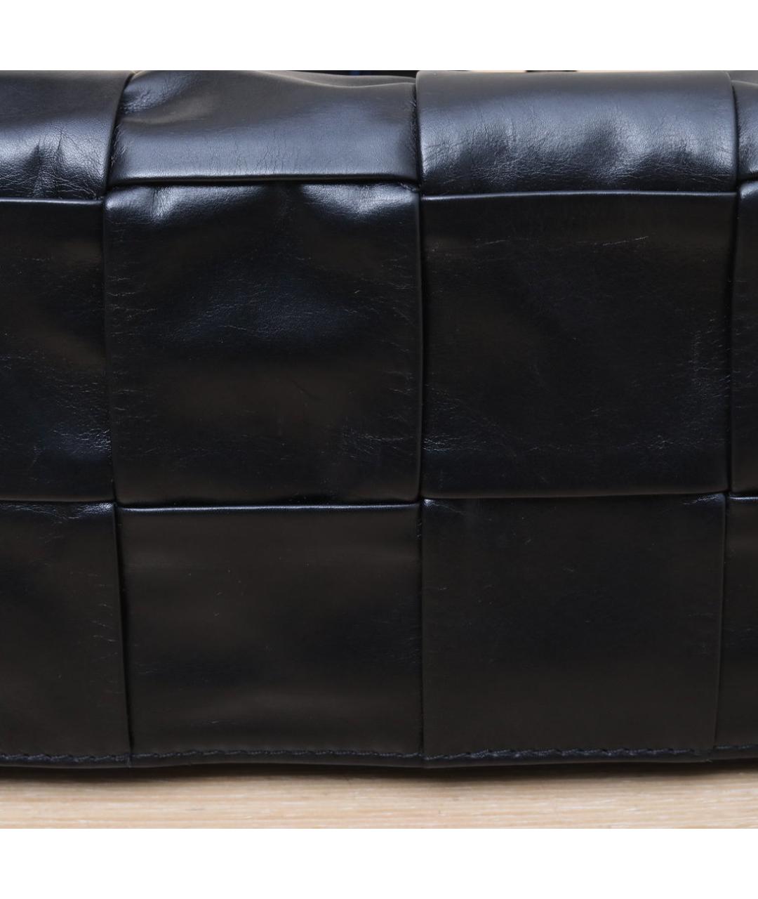 BOTTEGA VENETA Черная кожаная сумка через плечо, фото 7