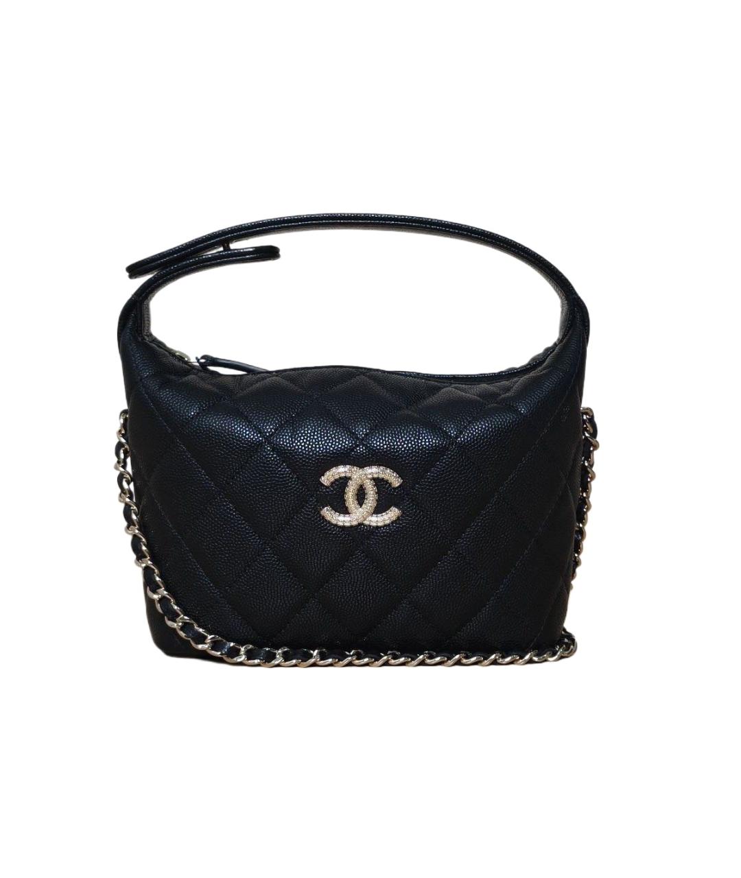 CHANEL Черная кожаная сумка через плечо, фото 1