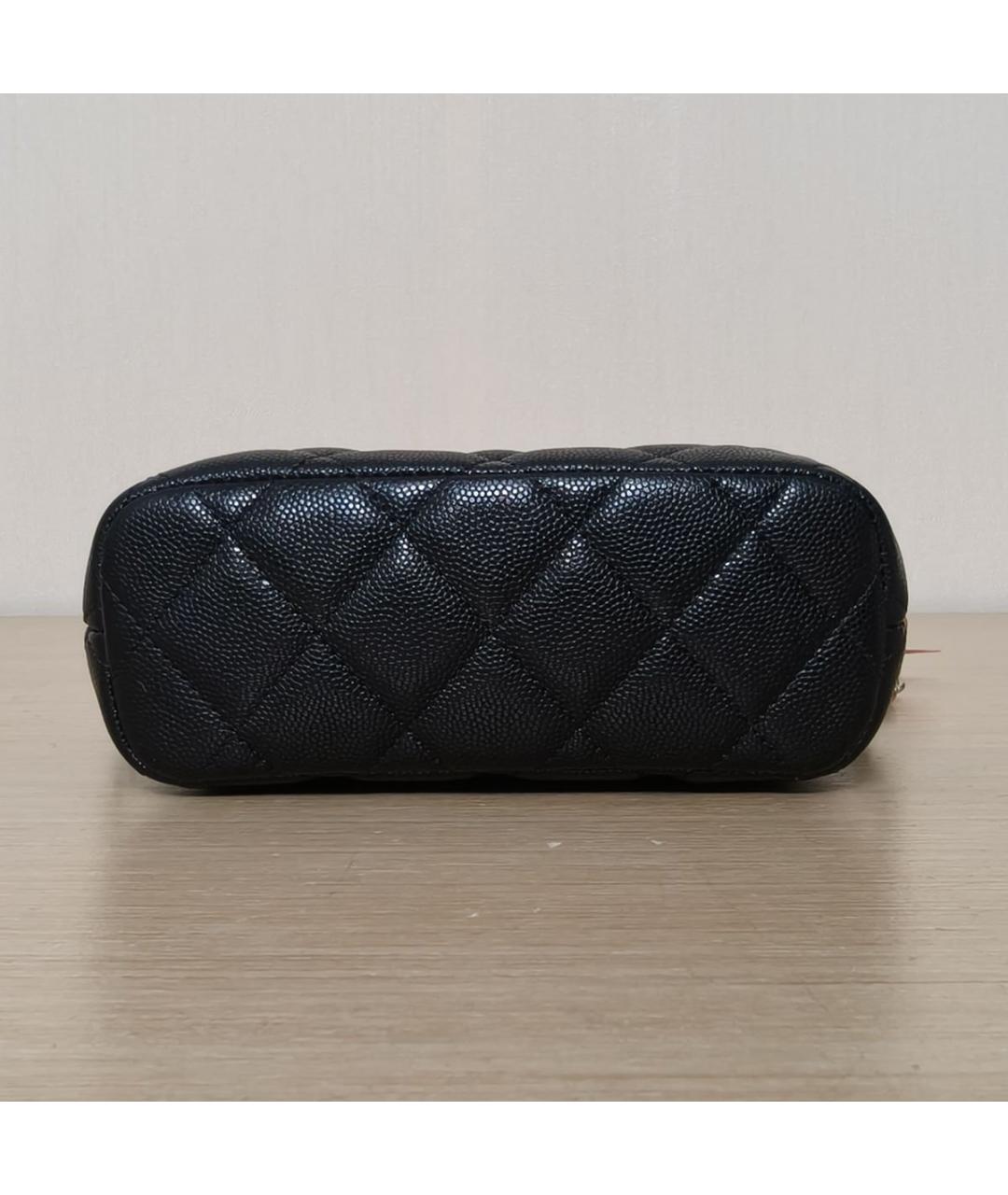CHANEL Черная кожаная сумка через плечо, фото 6