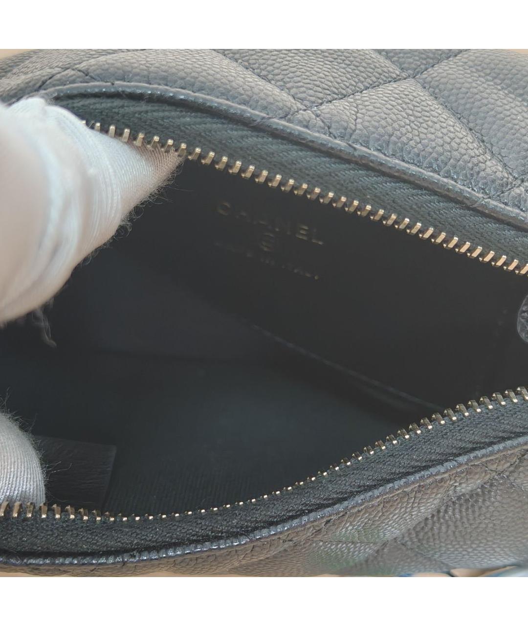 CHANEL Черная кожаная сумка через плечо, фото 8