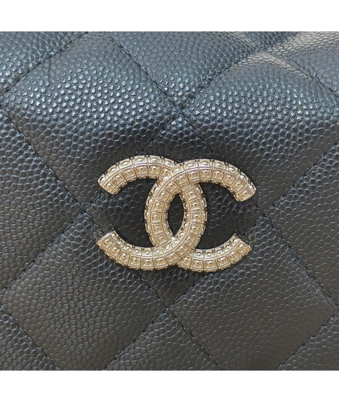 CHANEL Черная кожаная сумка через плечо, фото 7