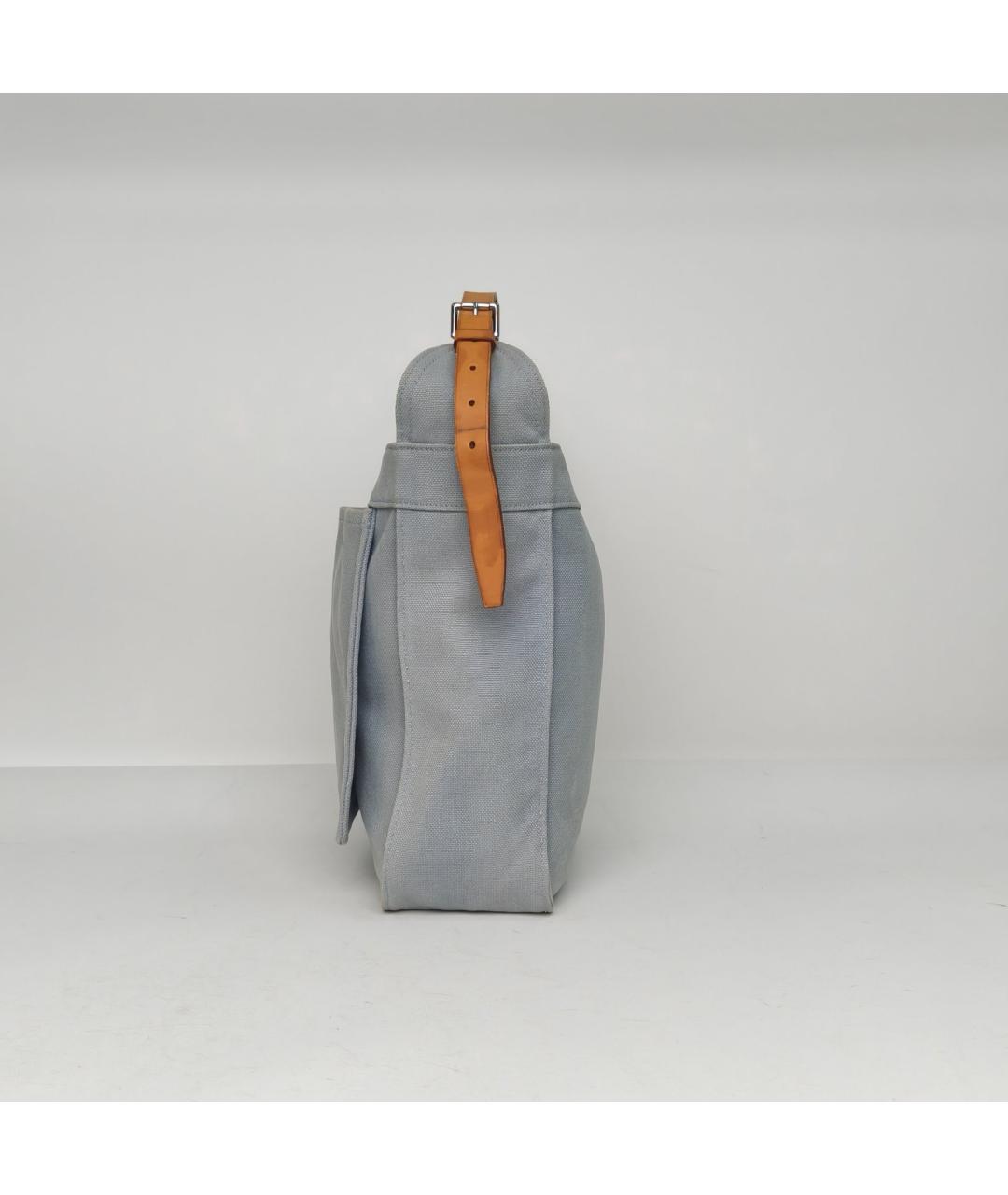 HERMES Синяя тканевая сумка через плечо, фото 3